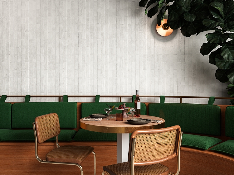 Pilt Põranda- ja seinaplaat Tetris white mat 5x20R