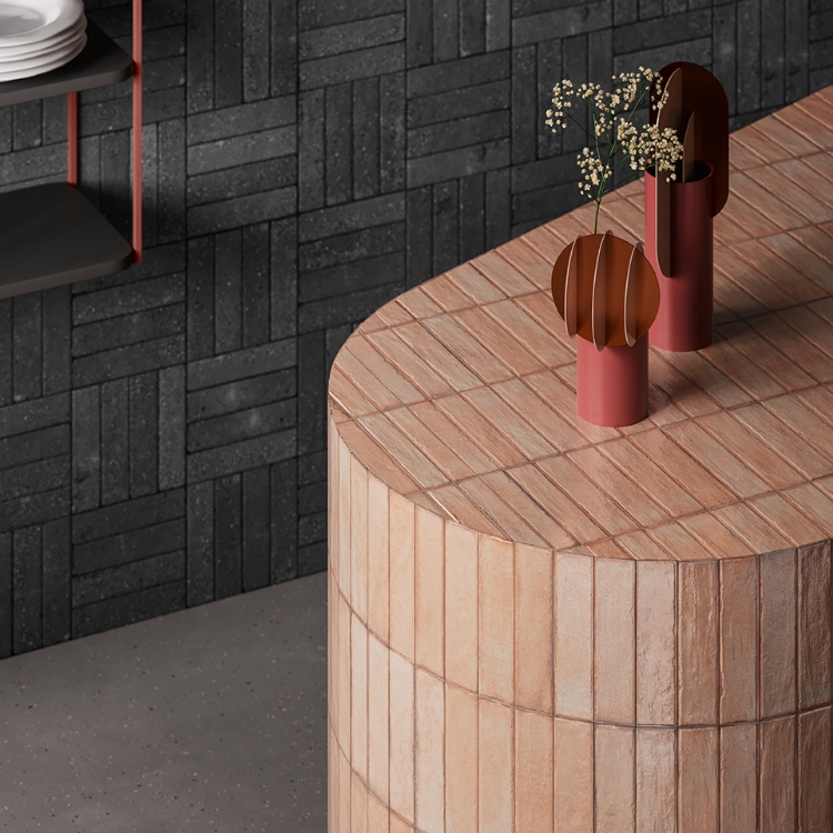 Pilt Põranda- ja seinaplaat Tetris rose luc 5x20R