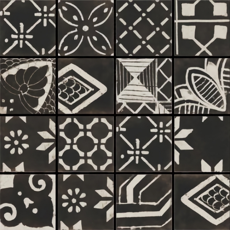 Pilt Põranda- ja seinaplaat Riggiole nero mix 20x20R