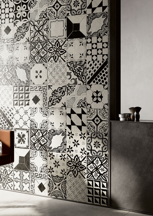 Pilt Põranda- ja seinaplaat Riggiole bianco mix 30x30R  