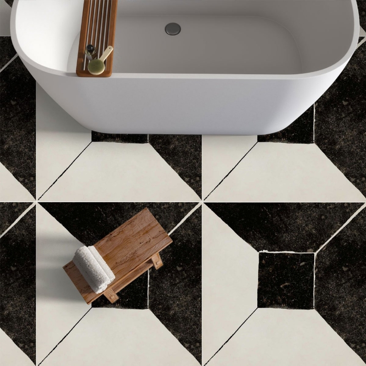 Pilt Põranda- ja seinaplaat Riggiole Deco_6 90x90R 