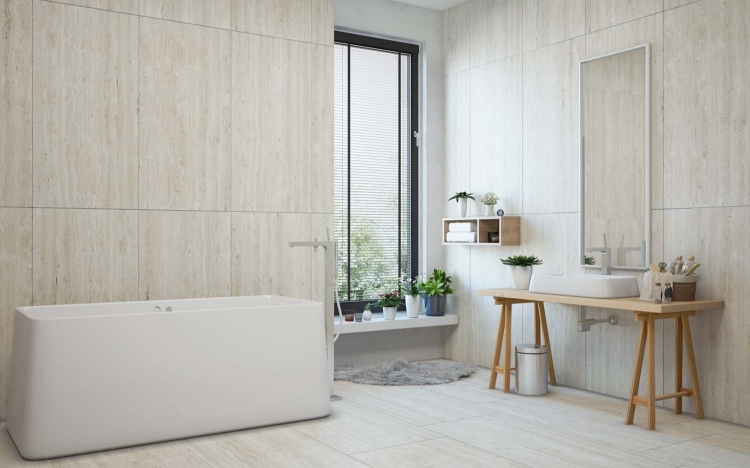 Pilt Põranda- ja seinaplaat Travertino grey 60x120R